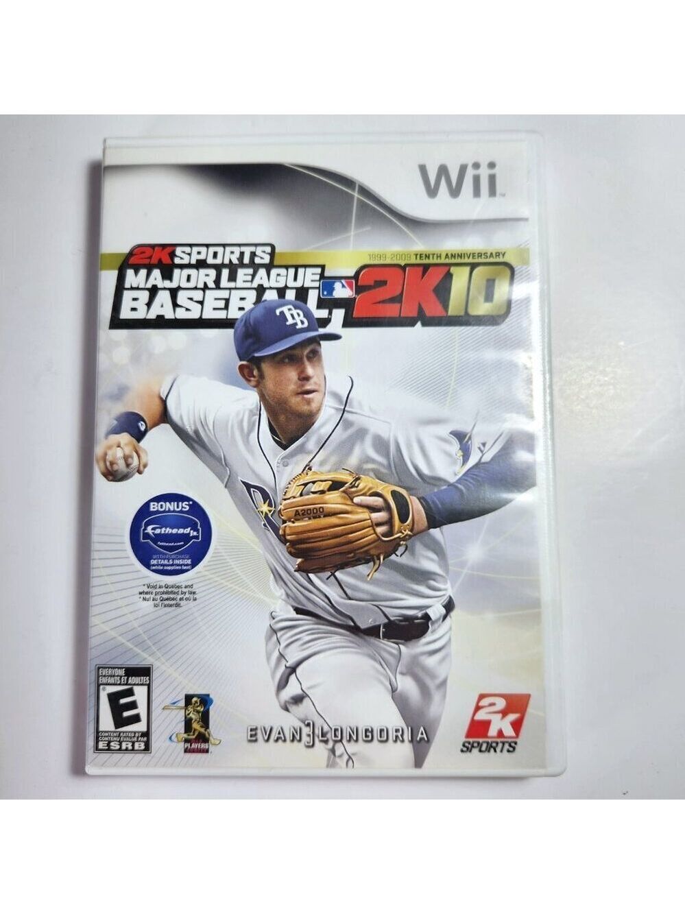 Wii 2K Sports Majou League Baseball 10th Anniversary With Manual Tested Works